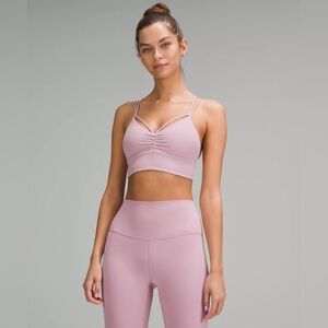 Lululemon Nulu Strappy V Neck Yoga Bra size 2/4/6/8 Rose Blush RSBL